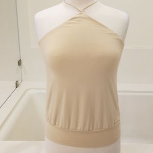 Arden B. halter top in a cream color size Medium